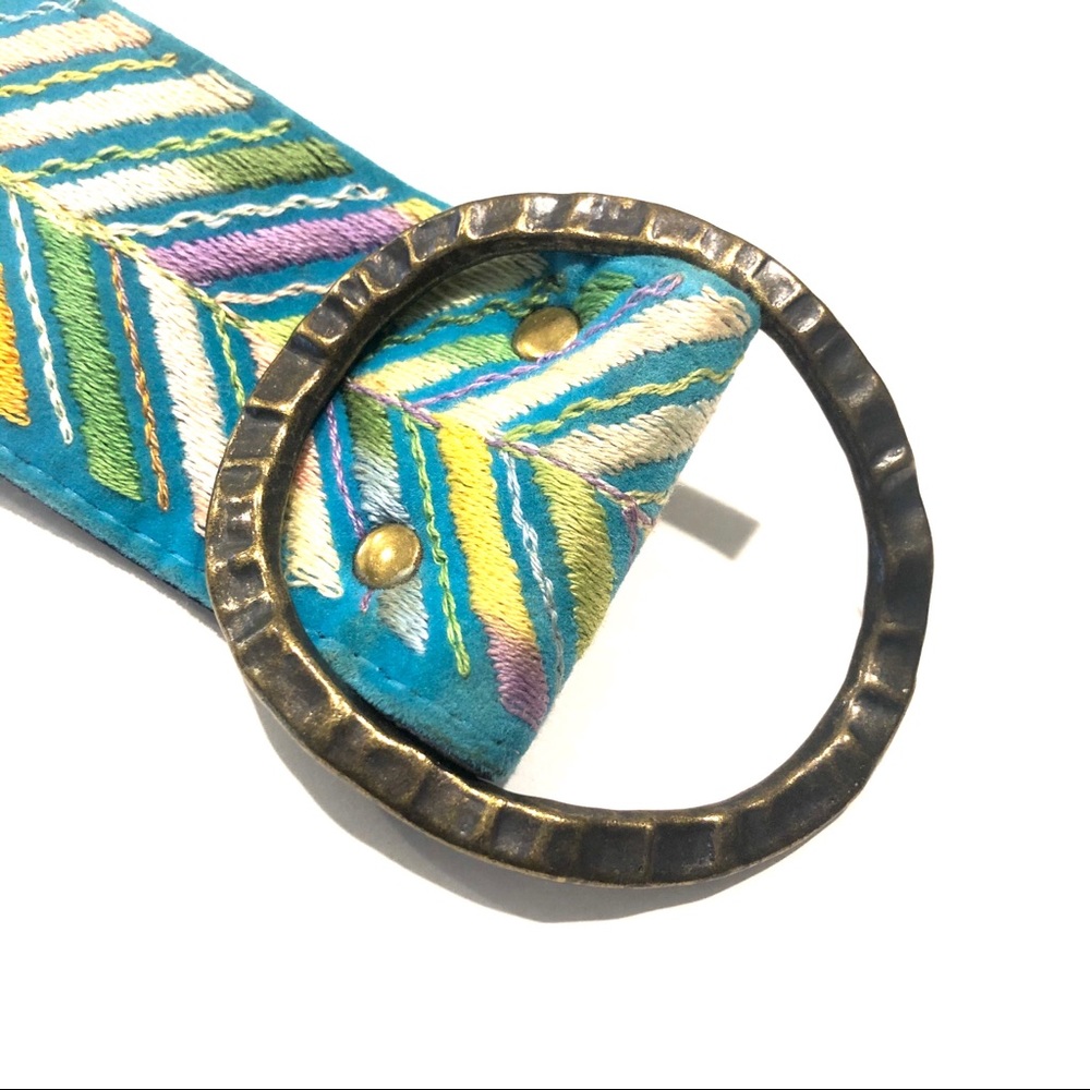 Multi Color Embroidered Boho Belt - Picture 3 of 5